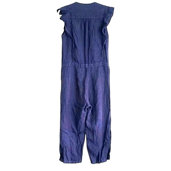 Velvet by Graham & Spencer Women’s Jumpsuit Boho Linen Blend Relaxed Fit Small - Picture 3 of 9